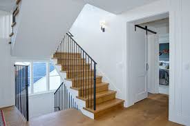 A quick video showing some of the steps involved in refinishing a staircase. Orange County Wall Mounted Handrail Staircase Farmhouse Staircase Black Metal Spindles Custom Custom Stairs Farmhouse Accents Light