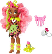 Cave Club Bebekleri - Tarih öncesi çağlarda yaşayan ve eklemleri  bükülebilen Cave Club™ Pembe Saçlı Fernessa Bebek (25 cm) ile Dinozoru  GNL85 : Amazon.com.tr: Oyuncak
