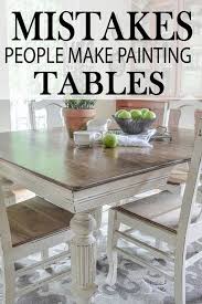 7 Common Mistakes Made Painting Kitchen Tables Painted Furniture Ideas Painted Kitchen Tables Kitchen Table Makeover Refinishing Kitchen Tables