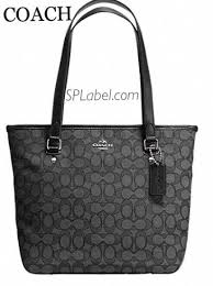 Black And White Bag Outline New Authentic Coach Zip Top Tote Black Handbag Purse Style F58282 Ebay Black Handbags Coach Zip Top Tote Purse Styles