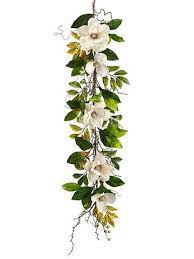 Cream And Mauve Magnolia Garland With Leaves Flower Garland Wedding Silk Flowers Wedding Spring Wedding Decorations