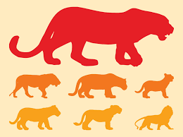Big Cats Silhouettes Vector Art Graphics Freevector Com Icebergs in ocean and underwater world. big cats silhouettes vector art