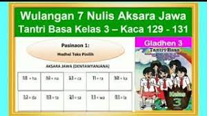 Tantri Basa Kelas 3 Wulangan 7 Pasinaon 1 Gladhen 3 Hal 129 131 Nulis Nganggo Aksara Jawa Youtube