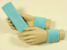 Light Sky Blue Sports Headband Sweat Wristbands Set 3sets Couver Sweatbands Socks