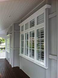 A Perfect Queenslander Renovation Possible Colour Scheme For The Exterior Love Fresh White Against Blue Queenslander House Exterior House Colors Facade House