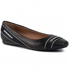 Flats Emporio Armani X3d237 Xm070 B133 Black Black White Ballerina Shoes Low Shoes Women S Shoes Efootwear Eu