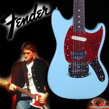 Fender kurt cobain signature model. Fender Kurt Cobain Signature Mustang Sonic Blue Artist Model Electric On Popscreen