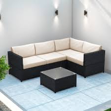 For more information about luxury rattan's furniture collections, call us today on 0333 366 0019 or send us an email to hello@luxuryrattan.com. Black Rattan Garden Corner Sofa Set Aspen Furniture123