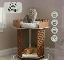 Laser Cut Cat House svg-ai-dwg-dxf: Pet Furniture Plans (Digital Download)