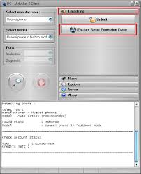 Select the type of modem being used and set model type to choose automatically then click on search. Huawei Android Phone Frp Unlock