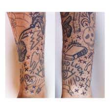 Hand Poked Filler On My Arm Of Stick And Pokes Homemade Tattoos Poke Tattoo Tattoos