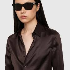 NEW Saint Laurent SL633 CALISTA 001 Black Cat Eye Women Sunglasses