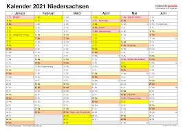 Kalender 2021 niedersachsen din a4 zum ausdrucken. Kalender 2021 Niedersachsen Ferien Feiertage Pdf Vorlagen