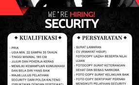 Jika anda mencari pekerjaan tanpa ijazah yang glamor dengan dasi, maka pekerjaan ini tidak akan cocok dengan apa yang anda cari. Lowongan Kerja Security Wira Toyota Juni 2018 Lowongan Dokterandalan