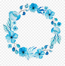Seeking for free blue flower png images? Ftestickers Flowers Frame Circle Watercolor Blue Blue Floral Frame Png Clipart 5442269 Is A Creative Cl Flower Circle Blue Flower Png Monogram Frame