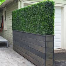When we started our patio renovation i didn't think much of this fence. Artificial Boxwood Hedge Ideas Houzz
