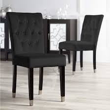 Argyle Black Tufted Armless Dining Chairs Set Of 2 58d95 Lamps Plus Black Upholstered Dining Chairs Dining Chairs Dining Chair Set