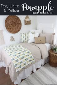Pineapple Print Dorm Bedding Set Dorm Room Bedding Dorm Bedding Sets Dorm Bedding