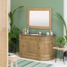 Salle de bain à 3 niveaux en bambou bois étagère organisateur de rangement panier tiroir en bois accessoire de salle de bain simple conceptions baignoire caddy plateau avec bougie et une large gamme d'options de chaque salle de bain bois s'offre à vous comme des conception graphique. Meuble Salle De Bain Bois Massif Arrondi 1 Vasque 3 Portes 2 Tiroirs Made In Meubles