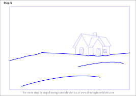 Draw landscape step by step. Learn How To Draw A House Landscape Landscapes Step By Step Drawing Tutorials