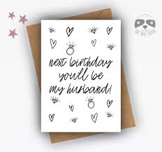 Happy Birthday Gift For My Wife Birthday Card Next Birthday You Ll Be My Husband Husband Card Fiance Fiancee Engagement Romantic Birthday Cards Fiance Birthday Card Husband Birthday Card