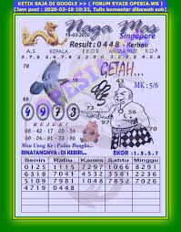 1 New Message Kode Syair Singapore 19 Maret 2020 Forum Syair Togel Hongkong Singapura Sydney