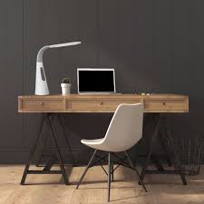 This gray and white lamp is bold as it is a unique shape but is perfect for any space that needs extra brightness nonetheless. Desk Lamp With Fan Led Gooseneck Lamp Turcom