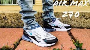 The sneaker's knitted mesh upper is covered in white and black, while pops of dusty cactus are applied on the mini swooshes, branding, heel tab, and outsole. Air Max 270 Dusty Cactus On Feet Review Youtube