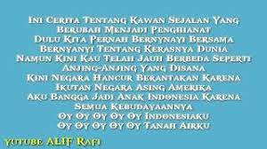 C f c f am g f am g f c f sosok dirinya membuatku mengerti am g f Lirik Lagu Kawan Sejalan Youtube