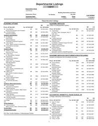 Departmental Listings