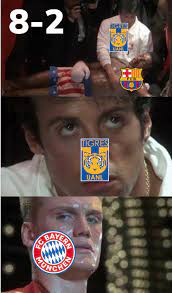 Psg vs bayern munich, se enfrentan este martes 13 de abril por los cuartos de final de la uefa champions league en el estadio parque de los príncipes a las 14:00pm hora de colombia. Let The Tigres Vs Bayern Munich Memes Begin Ligamx
