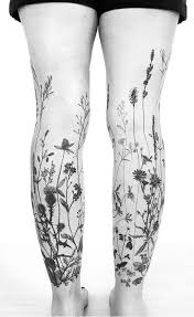 Beautiful Floral Wildflower Leg Tattoos Tattoos Wildflower Tattoo Leg Tattoos
