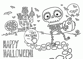 Cute Skeleton Coloring Pages For Kids Halloween Printables Free Wuppsy Com Halloween Coloring Free Halloween Coloring Pages Halloween Coloring Book