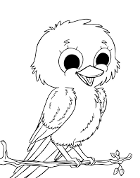 👸 how to draw and color a princess step by step easily for kids? Cute Bird Coloring Pages For Kids Novocom Top