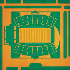Bragg Memorial Stadium Map Art