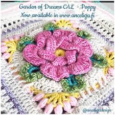 Pin By Mara On Blume Crochet Poppy Crochet Blanket Patterns Crochet Garden