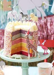 kerzen safari tiere junge kuchen kuchen ideen regenbogen snacks