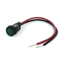 Snap In Panel Indicator Light 47642 12v Green Led Waytek
