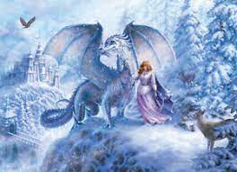 The dragon is an important motif in celtic mythology. Jigsaw Puzzle Fantasy Mythology Ice Dragon 350 Multi Sized Pieces New Made Usa 625012546454 Ebay