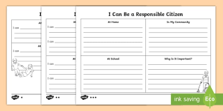 Use this workbook as a guide as you organize your thoughts and prepare to meet with your merit badge counselor. F 2 I Can Be A Responsible Citizen In Different Places Differentiated