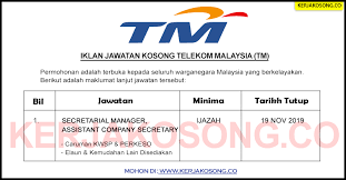 Jawatan kosong terkini di pusat perubatan universiti malaya. Jawatan Kosong Telekom Malaysia Tm