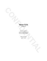 Quoting the iconic film mean girls has almost become a sport. Mean Girls Libretto Pdf E Id Nf Co Mean Girls A Musical Book By Tina Fey Music By Jeff Richmond Lyrics By Nell Benjamin L Ia Nt Rehearsal Draft April Course Hero