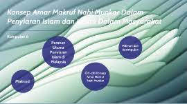 Dengan amar makruf nahi mungkar, kaum muslimin akan mendapatkan curahan rahmat dari allah subhanahu wa banyak prinsip agama yang masuk dalam konsep nahi mungkar. Konsep Amar Makruf Nahi Munkar Dalam Penyiaran Islam By Muhd Arif