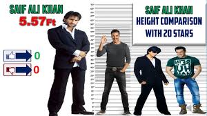 Saif Ali Khan Height Comparison With 20 Stars Saif Ali Khan Height In Feet Our Bollywood Youtube