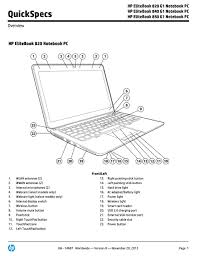 Specifications page for hp elitebook 820 g1 notebook pc. Hp Elitebook 820 G1 Quickspecs Pdf Download Manualslib