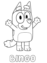 And younger sister, bingo, who regularly joins bluey on adventures as the pair embark on. Bingo Heeler From Bluey Coloring Page Free Printable Coloring Pages For Kids