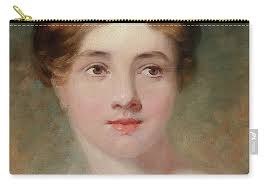 Portrait Of A Woman By Frederick Thomas Lines Zip Pouch