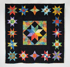 Summer 2015 Block Of The Month Kit Night Stars Quilting Kit Includes Fabric Pattern Star Quilt Kit Quilts Quilt Kit