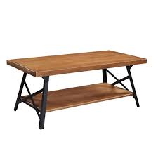 Giantex rustic coffee table with wooden top and metal legs, large sofa table painted … buy ameriwood home altra owen retro coffee table with metal legs distressed gray oak: Wooden Coffee Table With Black Metal Legs Barkeaterlake Com