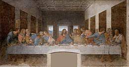 El şi cei doisprezece apostoli au luat această cină în timpul paştelui (mat. Cina Cea De TainÄƒ Leonardo Da Vinci Wikipedia
